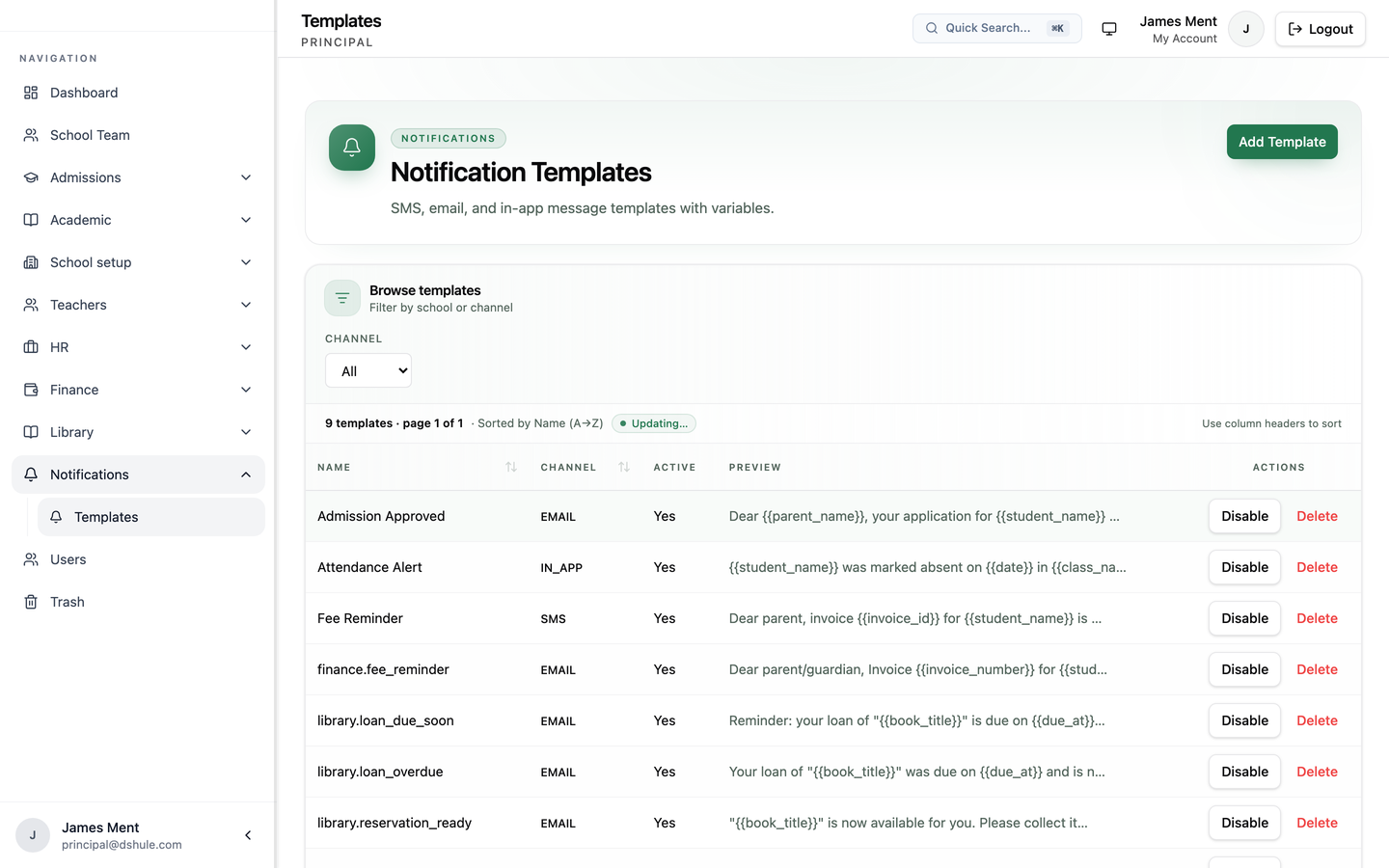 Notifications